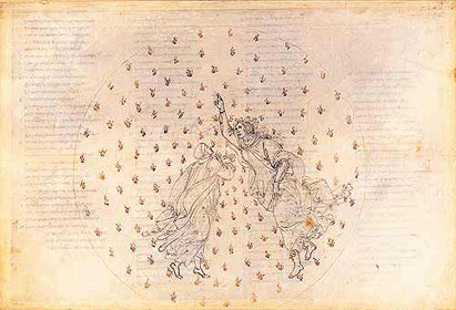 Sandro Botticelli, Zeichnung Paradiso 6, um 1480-1495, Staatliche Museen zu Berlin