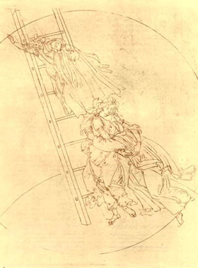 Sandro Botticelli, Zeichnung Paradiso 22, um 1480-1495, Staatliche Museen zu Berlin Sandro Botticelli, Zeichnung Paradiso 22, um 1480-1495, Staatliche Museen zu Berlin