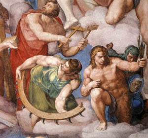 Michelangelo, Altarwand-Fresko Sixtinische Kapelle, Vatikan, 1534-41