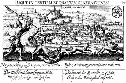 Namur ahn der Mase - Daniel Meisner und Eberhard Kieser, Thesaurus Philopoliticus oder Politisches Schatzkästlein, 1625-31